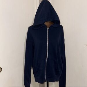 Old Navy Classic Blue Hooded Sweater with Zip
